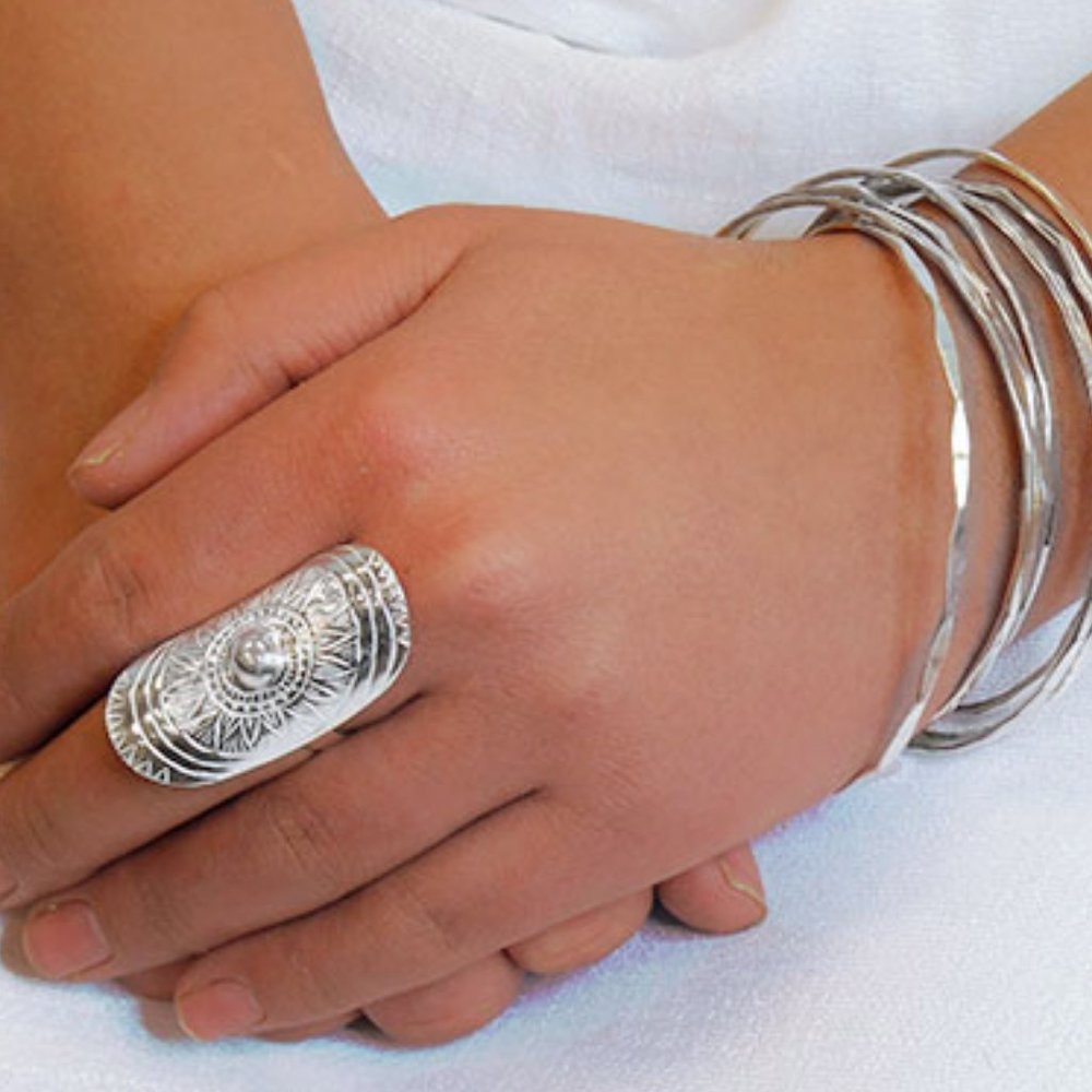 Tulum Ring in Silver Adjust Size NEW!